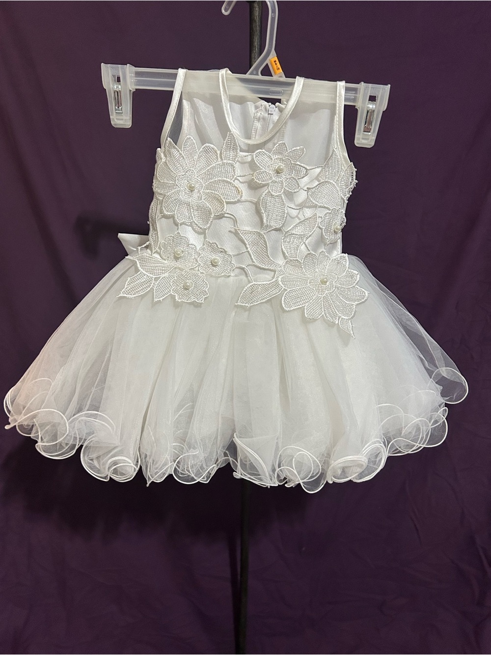 White Floral Tulle Baby/Toddler Dress